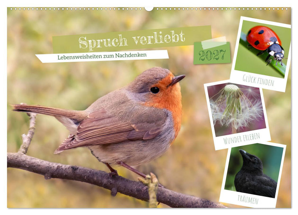 Spruch verliebt (CALVENDO Wandkalender 2027)