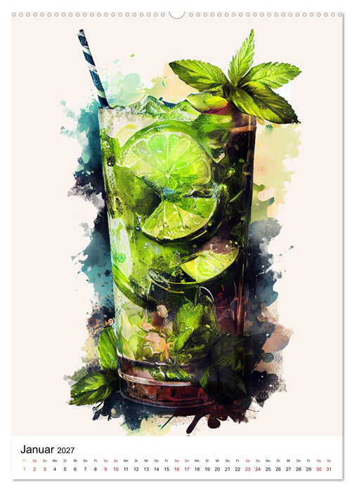 Künstlerische Cocktails (CALVENDO Premium Wandkalender 2027)