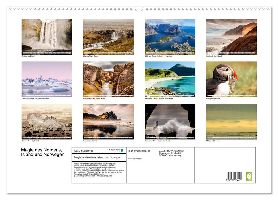 Magie des Nordens, Island und Norwegen (CALVENDO Wandkalender 2027)