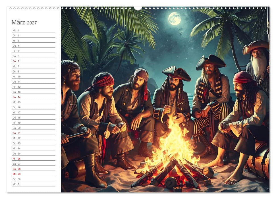KI Piraten - Abenteuer der Seeräuber auf hoher See (CALVENDO Premium Wandkalender 2027)