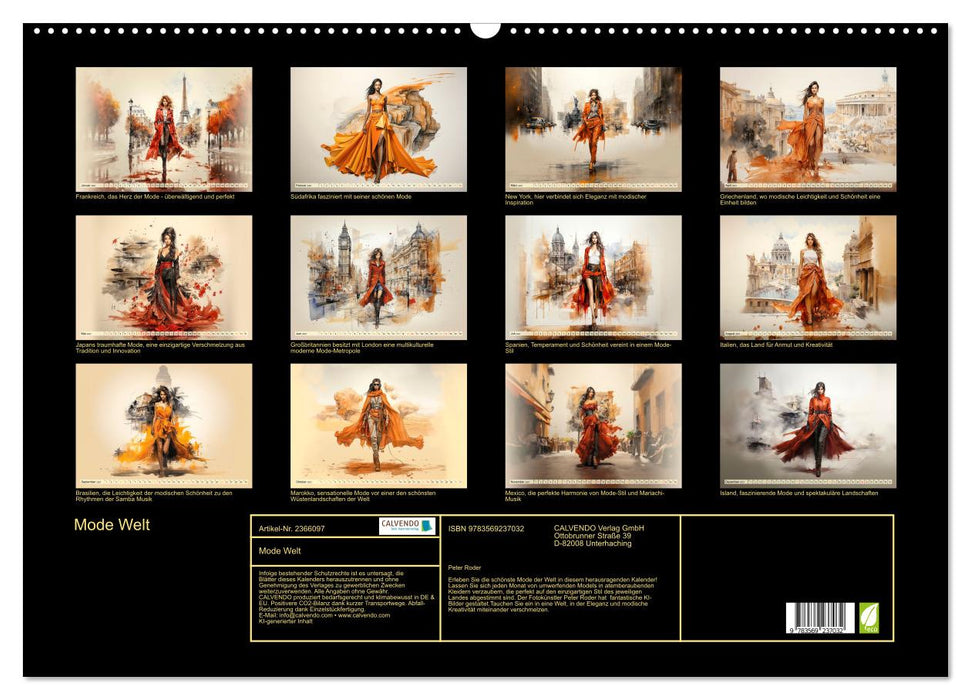 Mode Welt (CALVENDO Wandkalender 2027)