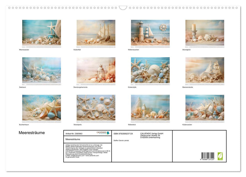 Meeresträume (CALVENDO Wandkalender 2027)