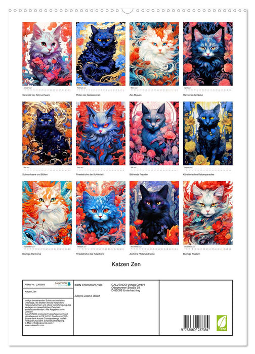 Katzen Zen (CALVENDO Premium Wandkalender 2027)