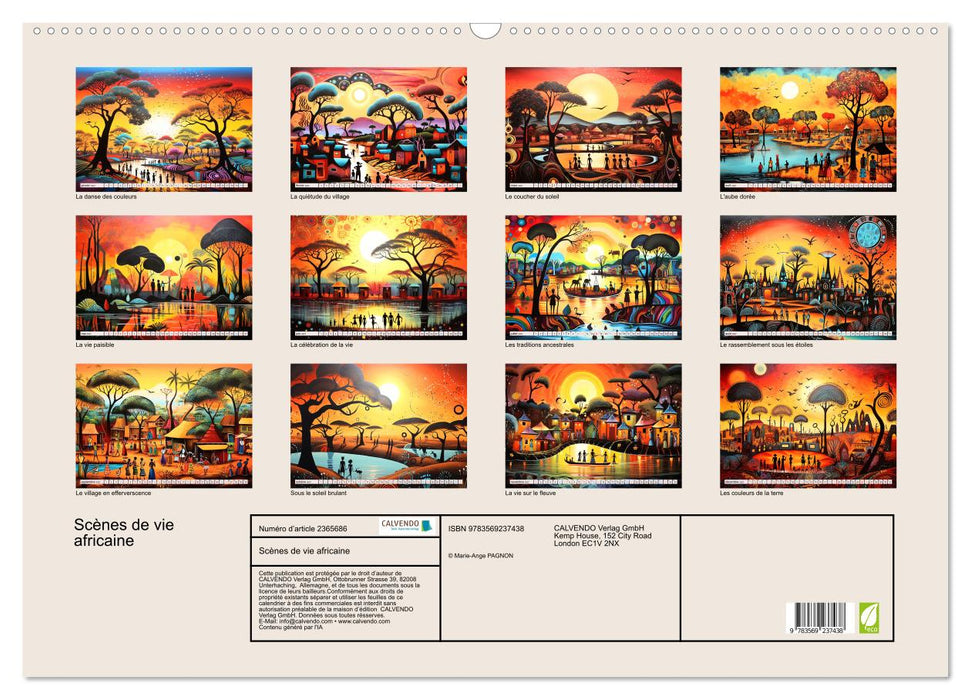 Scènes de vie africaine (CALVENDO Calendrier mensuel 2027)
