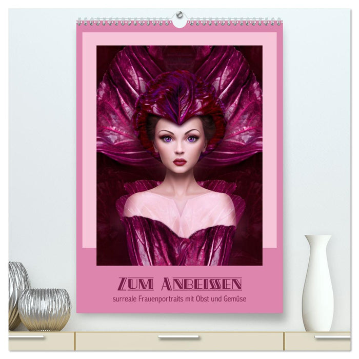 Zum Anbeissen - surreale Frauenportraits mit Obst und Gemüse (CALVENDO Premium Wandkalender 2027)