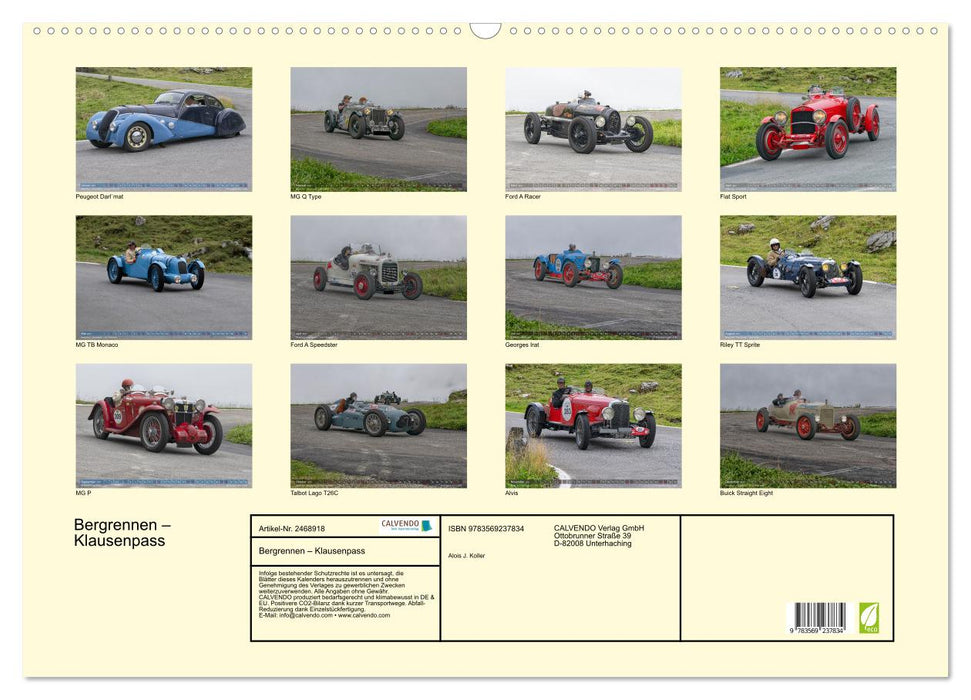Bergrennen – Klausenpass (CALVENDO Wandkalender 2027)
