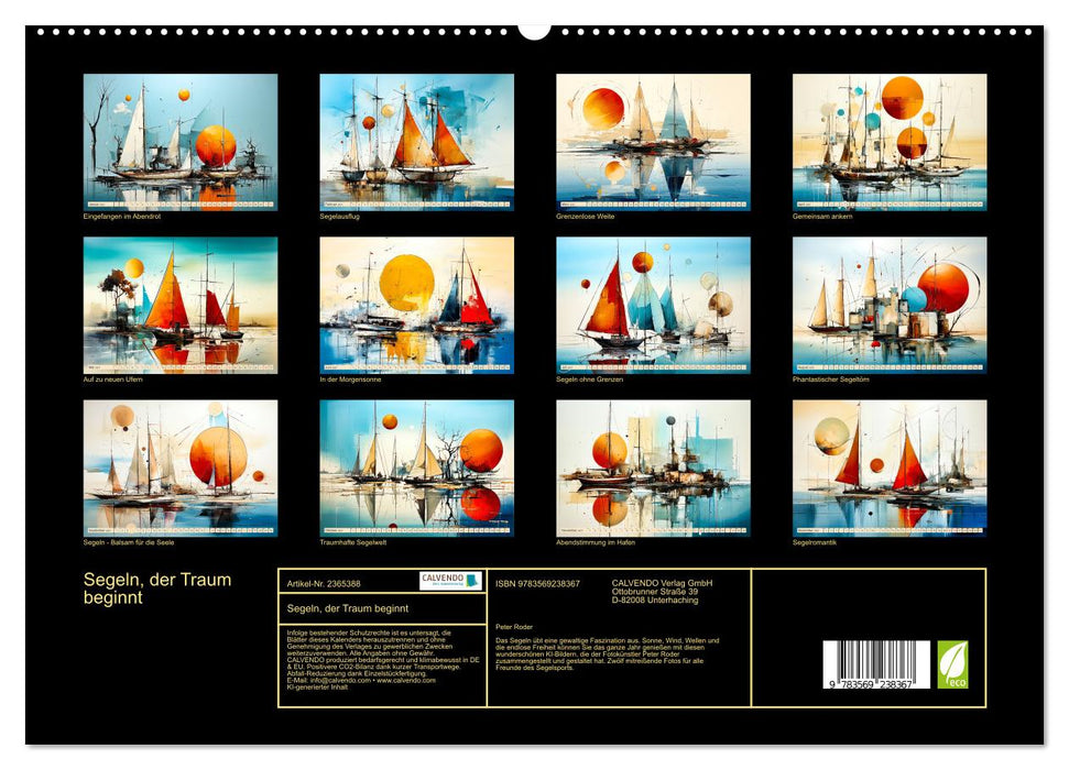 Segeln, der Traum beginnt (CALVENDO Premium Wandkalender 2027)