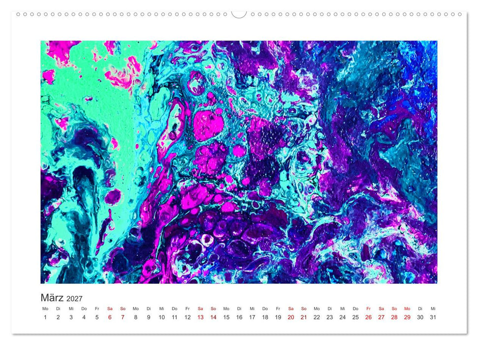 Dein abstraktes Jahr mit der Farbe Purpur (CALVENDO Premium Wandkalender 2027)