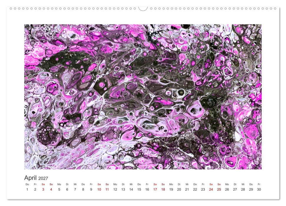 Dein abstraktes Jahr mit der Farbe Purpur (CALVENDO Premium Wandkalender 2027)