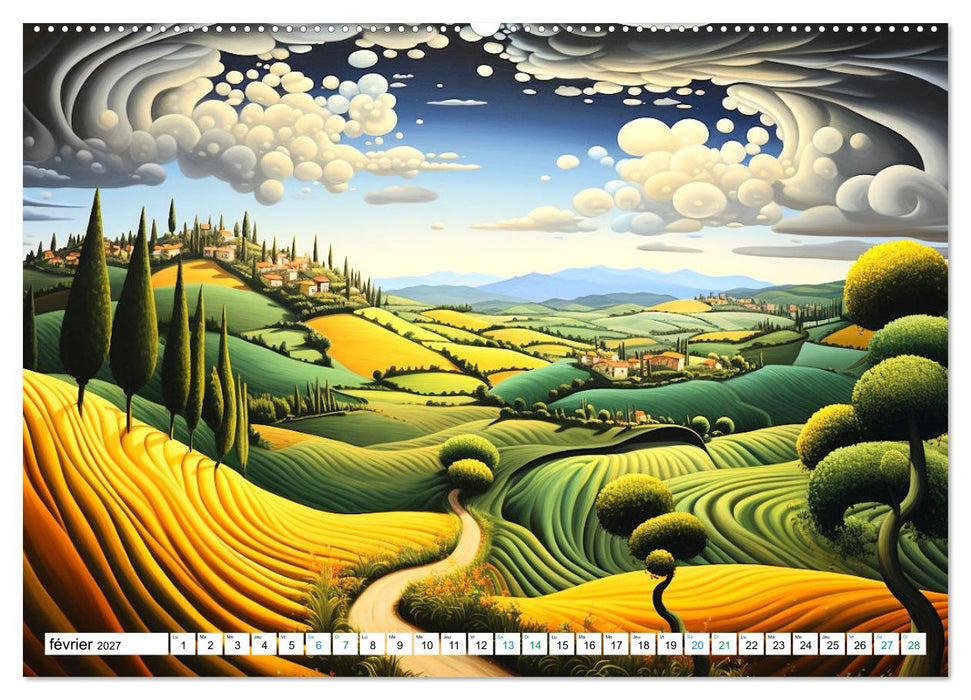 Paysages colorés (CALVENDO Calendrier supérieur 2027)