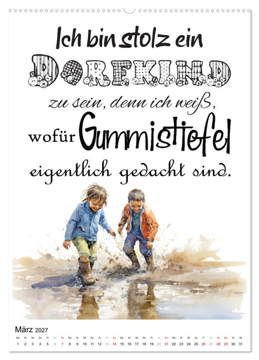 Dorfkinder und stolz darauf (CALVENDO Premium Wandkalender 2027)