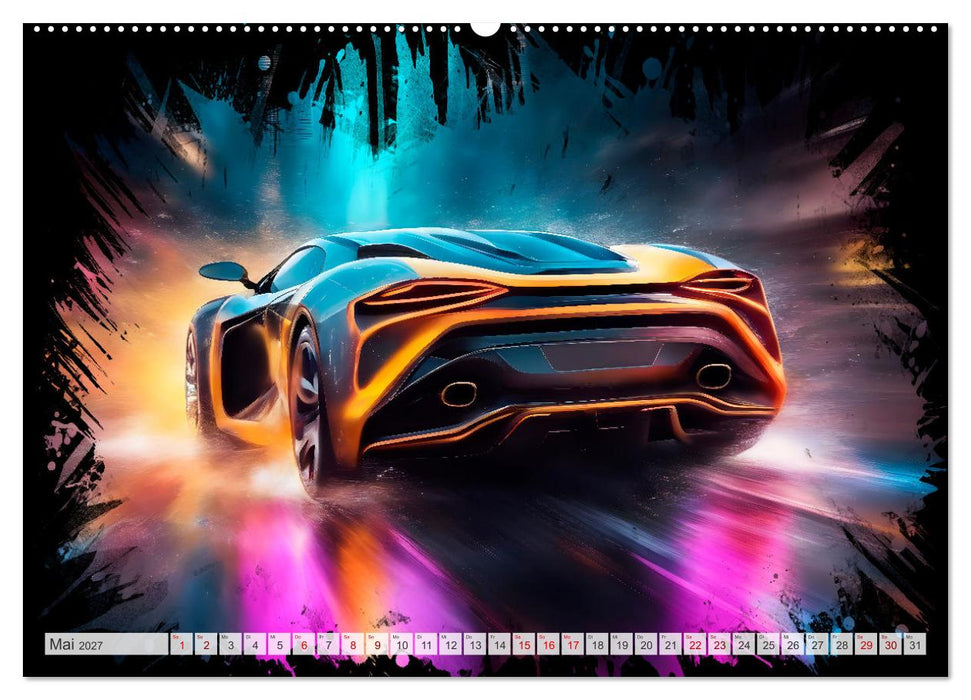 Coole KI-generierte SPORTWAGEN (CALVENDO Wandkalender 2027)