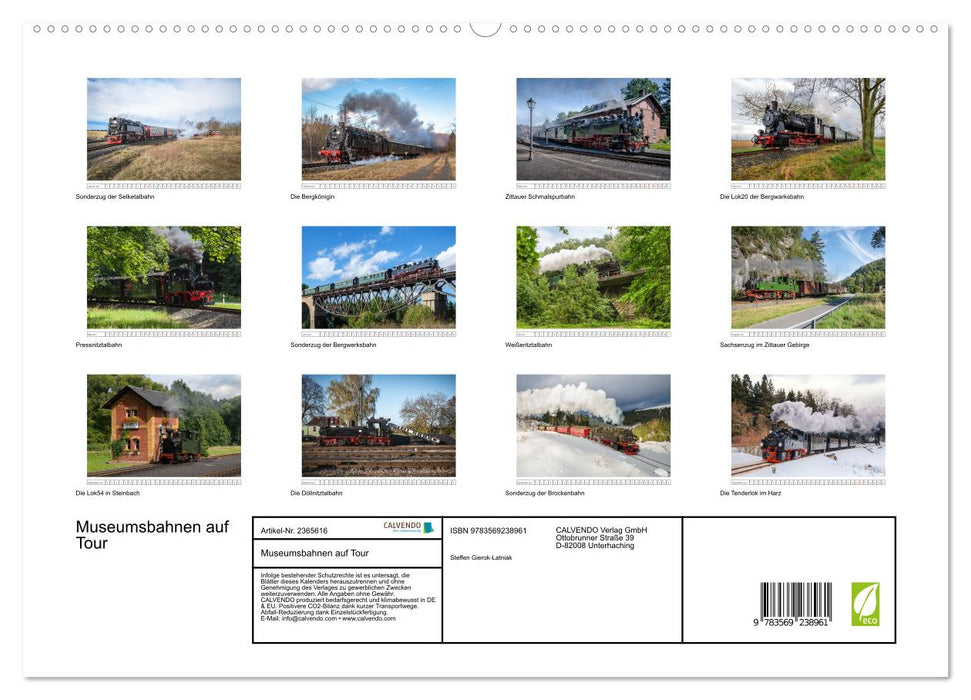 Museumsbahnen auf Tour (CALVENDO Premium Wandkalender 2027)