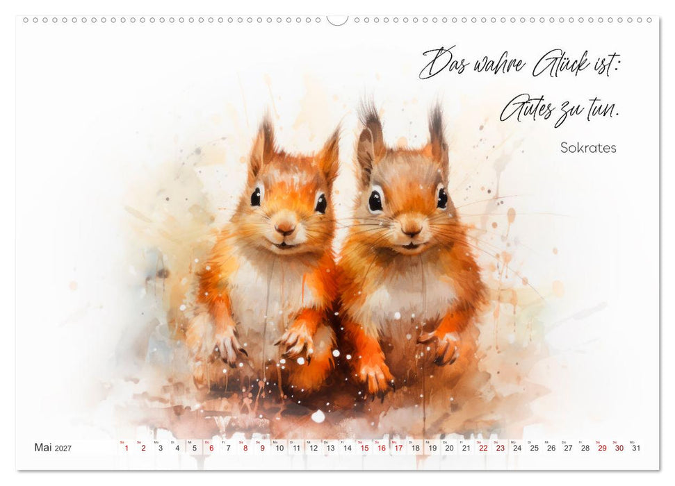 MOTIVATION Sprüche mit süßen Tierkindern (CALVENDO Wandkalender 2027)