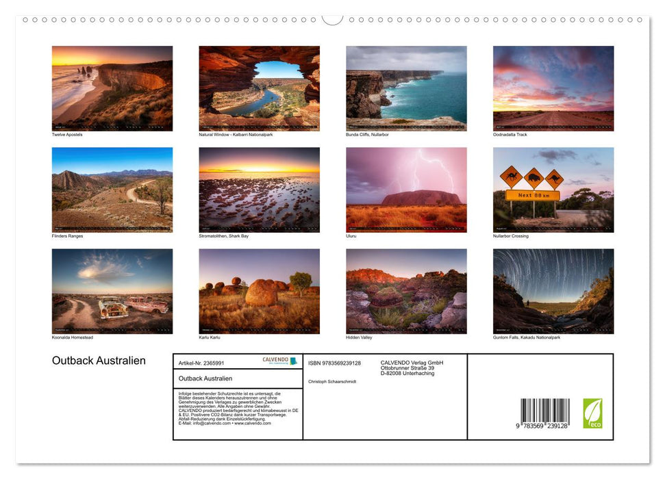 Outback Australien (CALVENDO Premium Wandkalender 2027)