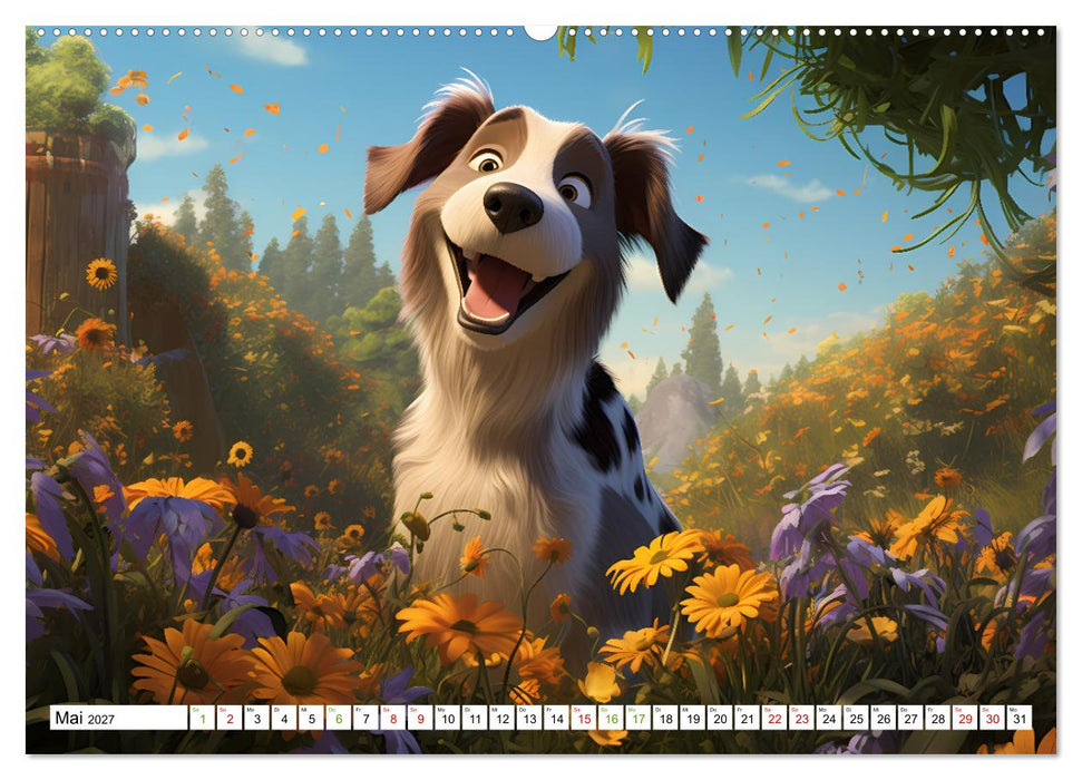 Lustige Comic Hunde (CALVENDO Wandkalender 2027)