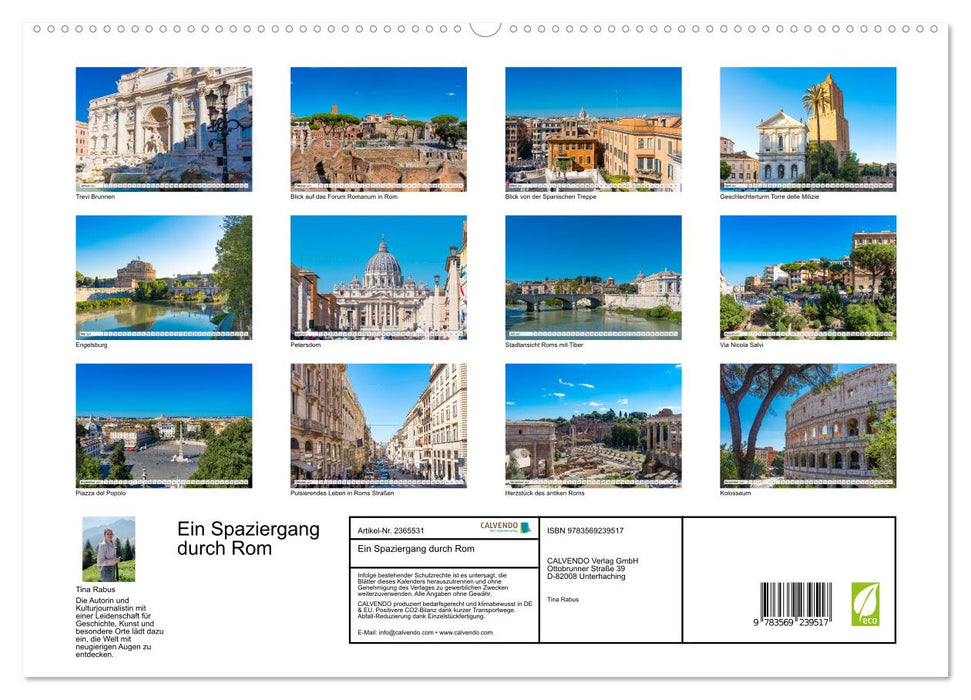 Ein Spaziergang durch Rom (CALVENDO Premium Wandkalender 2027)