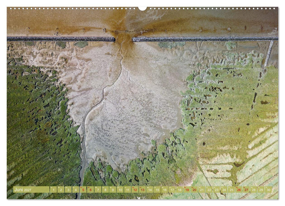 neunziggrad I photoart: das wattenmeer von oben (CALVENDO Wandkalender 2027)