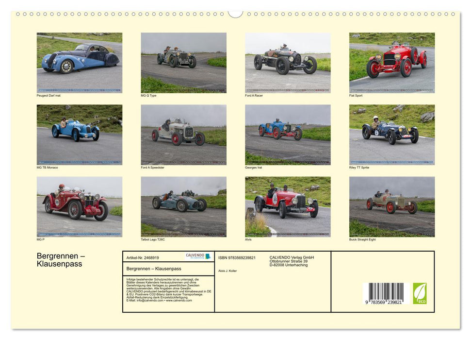 Bergrennen – Klausenpass (CALVENDO Premium Wandkalender 2027)
