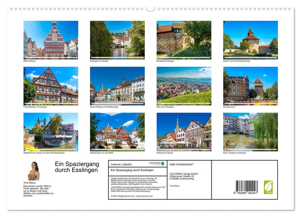 Ein Spaziergang durch Esslingen (CALVENDO Premium Wandkalender 2027)
