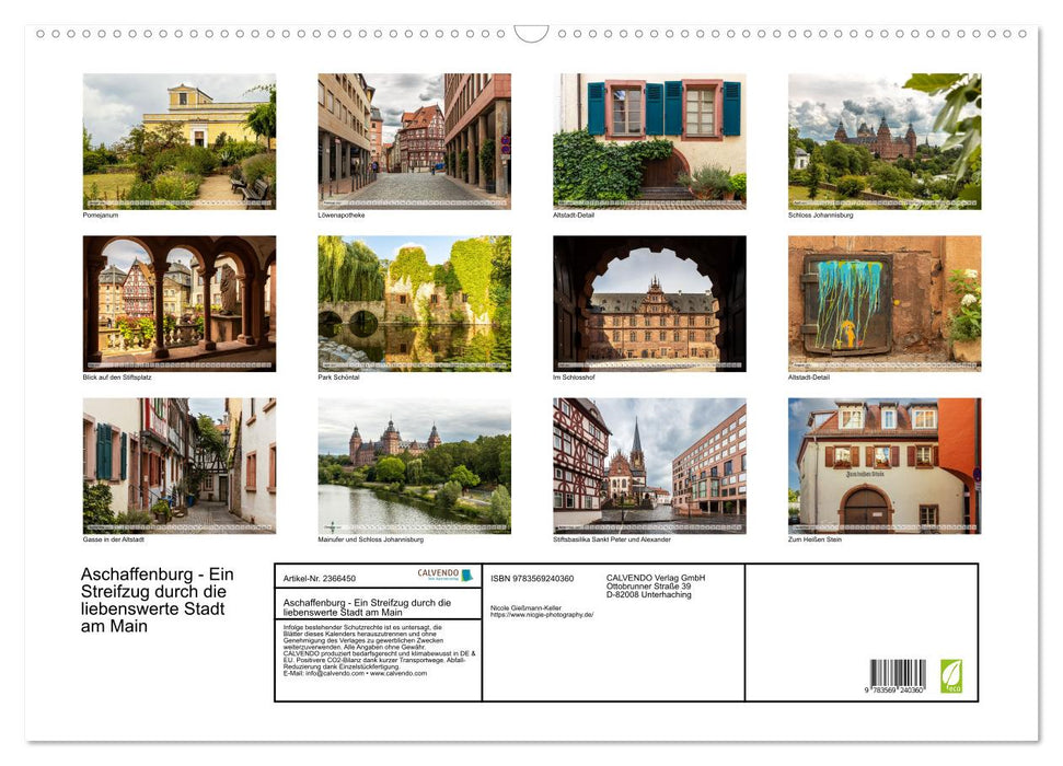 Aschaffenburg - Ein Streifzug durch die liebenswerte Stadt am Main (CALVENDO Wandkalender 2027)