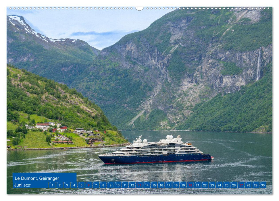 Kreuzfahrtschiffe unterwegs (CALVENDO Premium Wandkalender 2027)