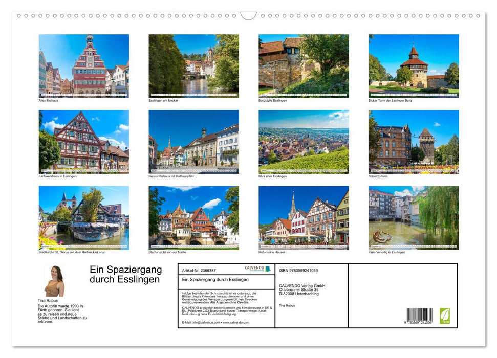 Ein Spaziergang durch Esslingen (CALVENDO Wandkalender 2027)