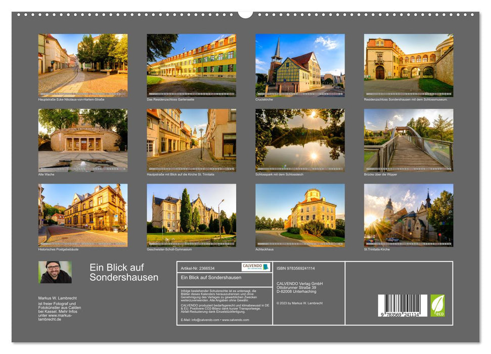 Ein Blick auf Sondershausen (CALVENDO Premium Wandkalender 2027)