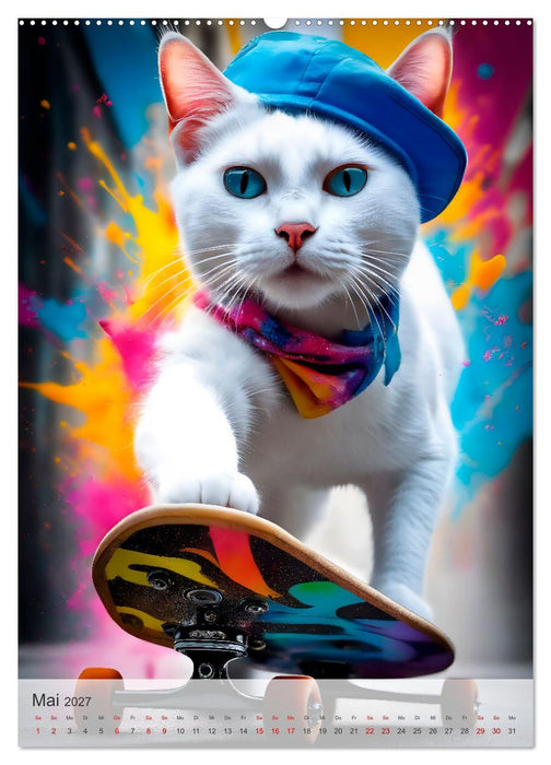 Outdoorsport für Katzen (CALVENDO Premium Wandkalender 2027)