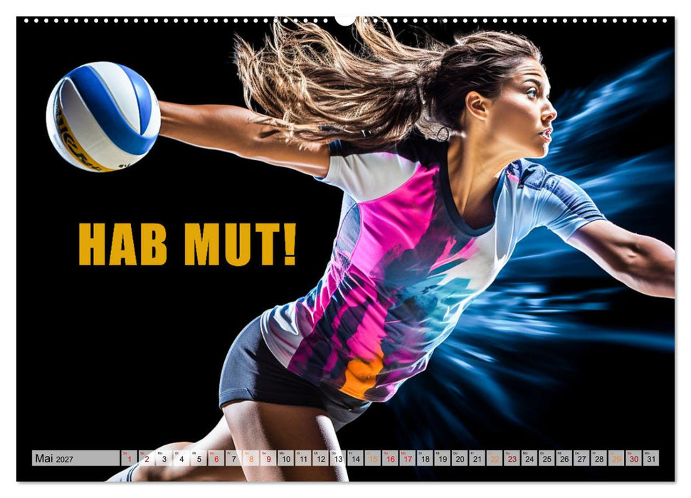 Volleyball und Motivation (CALVENDO Premium Wandkalender 2027)