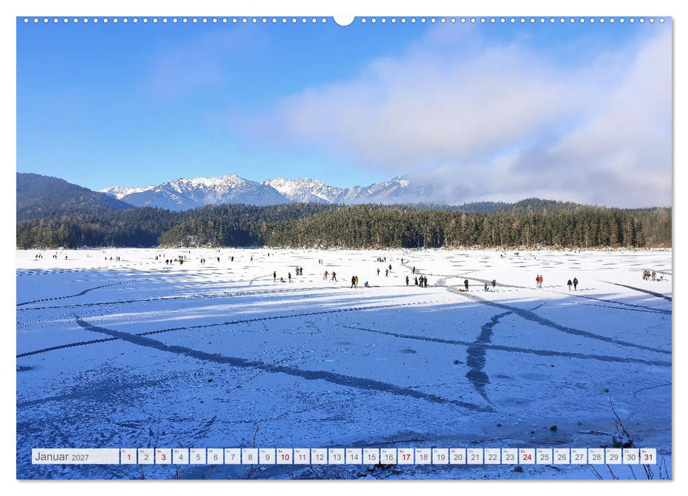 Mein Eibsee - Die Perle unterhalb der Zugspitze im Jahresverlauf (CALVENDO Wandkalender 2027)
