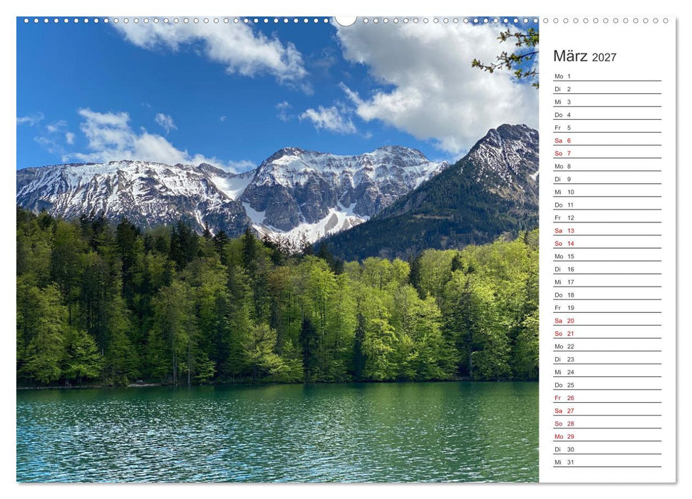 Alpenauszeit - Traumhafte Bergmomente am Wasser (CALVENDO Premium Wandkalender 2027)