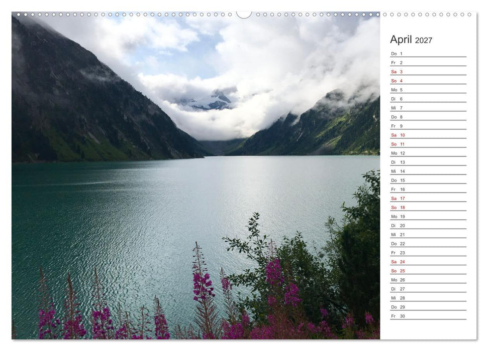 Alpenauszeit - Traumhafte Bergmomente am Wasser (CALVENDO Premium Wandkalender 2027)