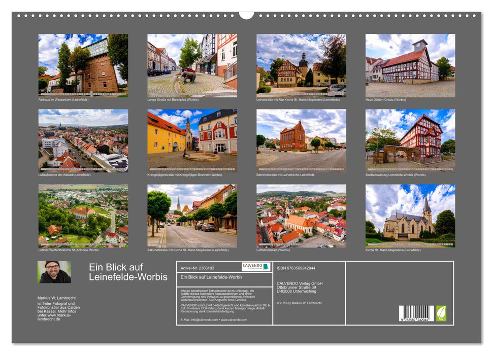 Ein Blick auf Leinefelde-Worbis (CALVENDO Wandkalender 2027)