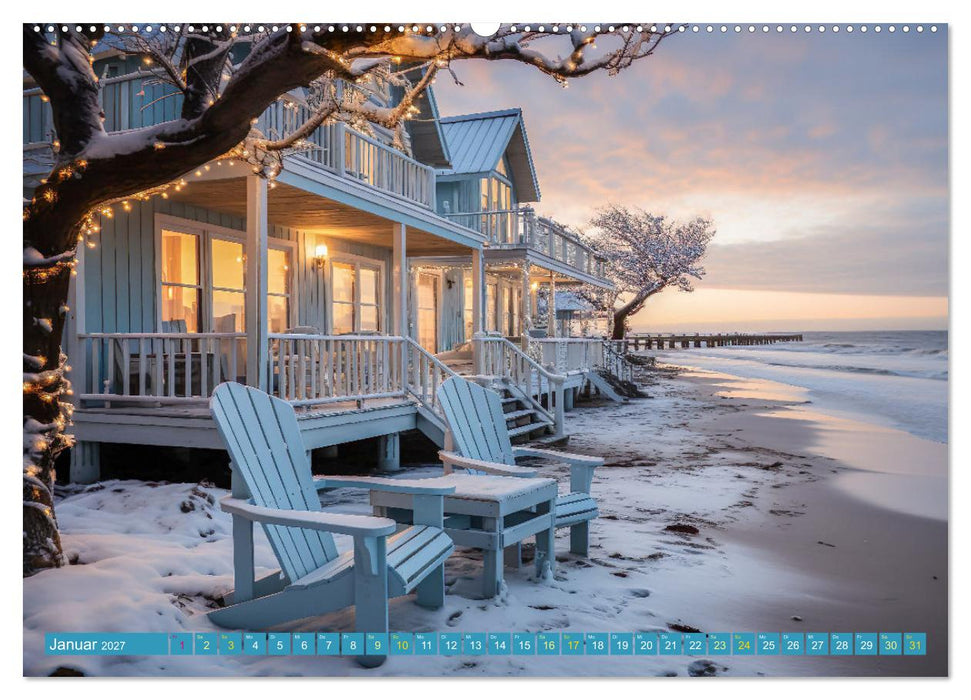Wunderschöne Strandhäuser (CALVENDO Wandkalender 2027)