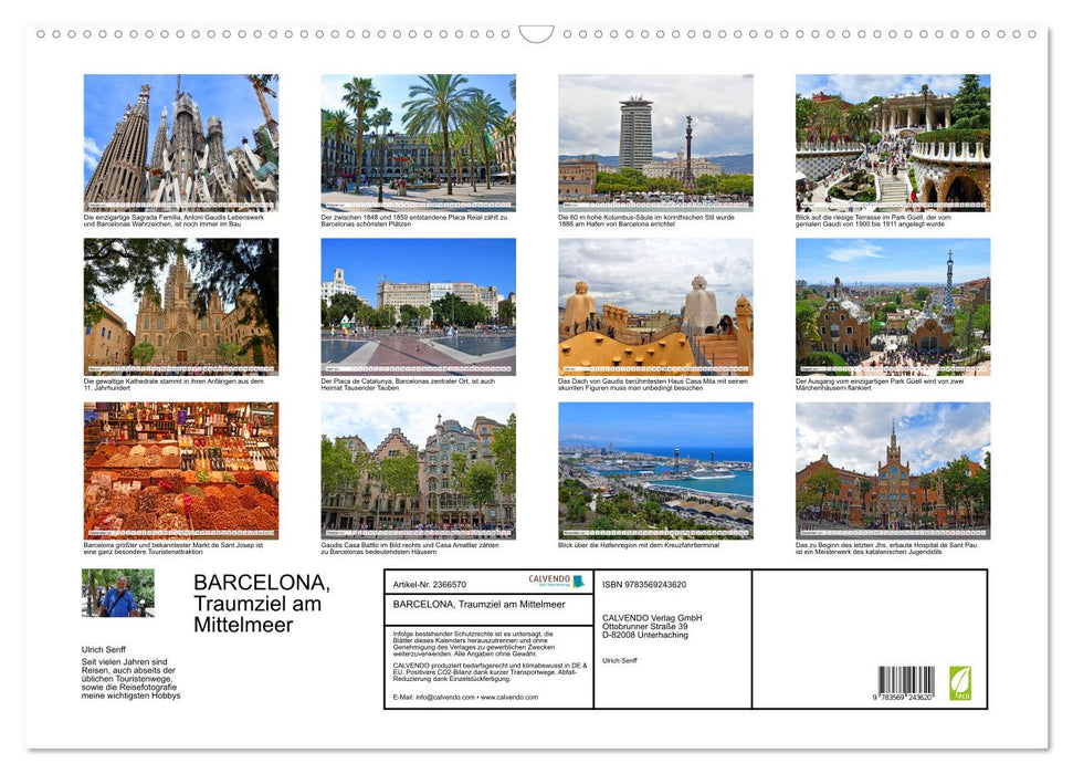 BARCELONA, Traumziel am Mittelmeer (CALVENDO Wandkalender 2027)