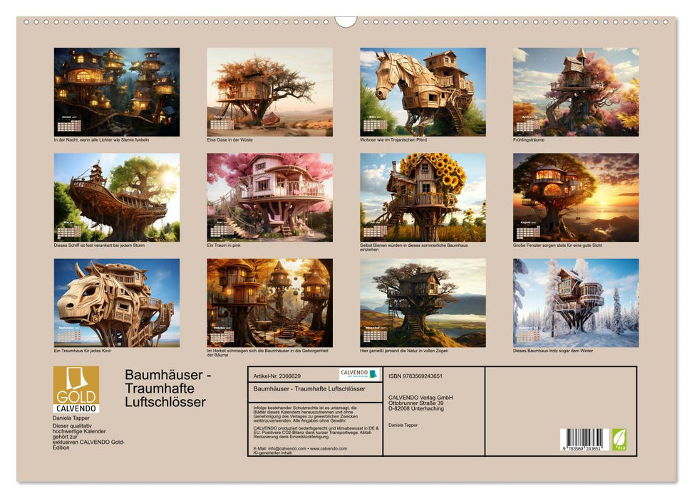 Baumhäuser - Traumhafte Luftschlösser (CALVENDO Wandkalender 2027)