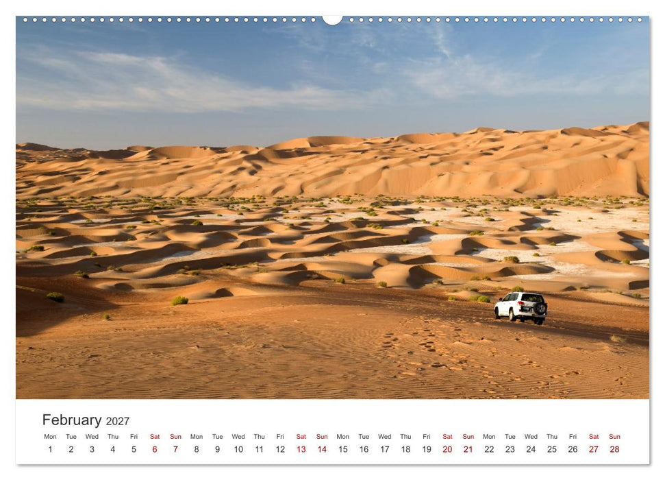 Desert dunes in Abu Dhabi (CALVENDO Monthly Calendar 2027)