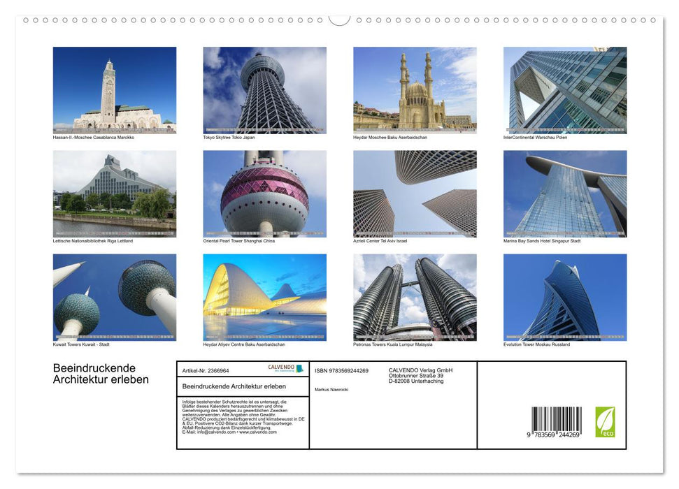 Beeindruckende Architektur erleben (CALVENDO Premium Wandkalender 2027)
