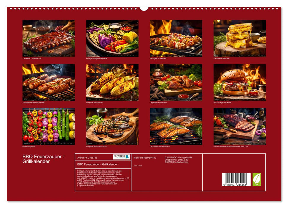 BBQ Feuerzauber - Grillkalender (CALVENDO Premium Wandkalender 2027)