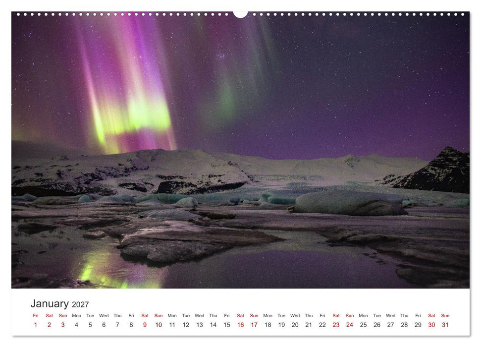 Iceland Aurora - Night Photography by Tony Prower (CALVENDO Premium-Calendar 2027)