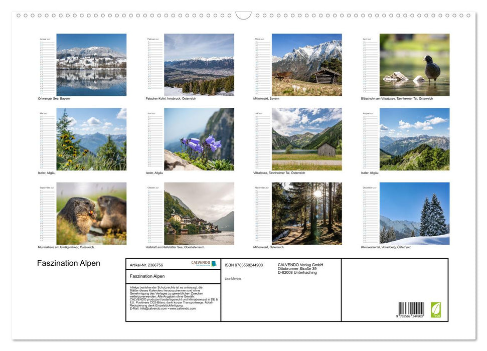 Faszination Alpen (CALVENDO Wandkalender 2027)