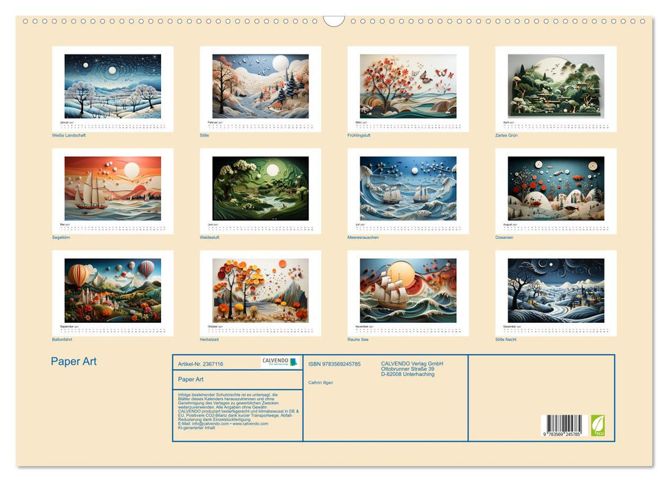 Paper Art (CALVENDO Wandkalender 2027)
