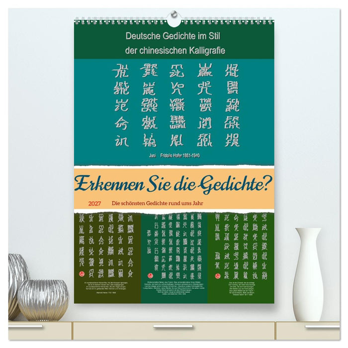 Erkennen Sie die Gedichte? (CALVENDO Premium Wandkalender 2027)