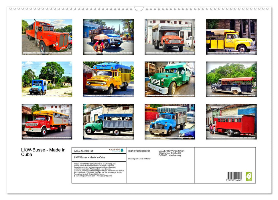 LKW-Busse - Made in Cuba (CALVENDO Wandkalender 2027)