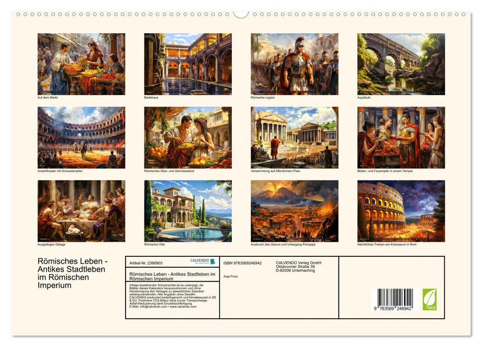 Römisches Leben - Antikes Stadtleben im Römischen Imperium (CALVENDO Premium Wandkalender 2027)