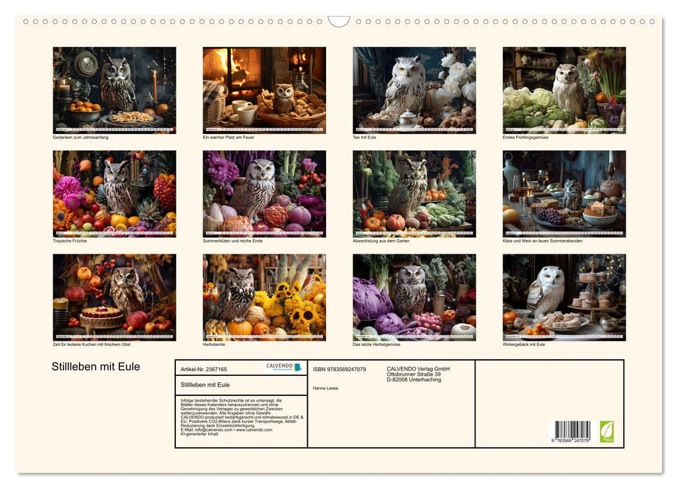 Stillleben mit Eule (CALVENDO Wandkalender 2027)