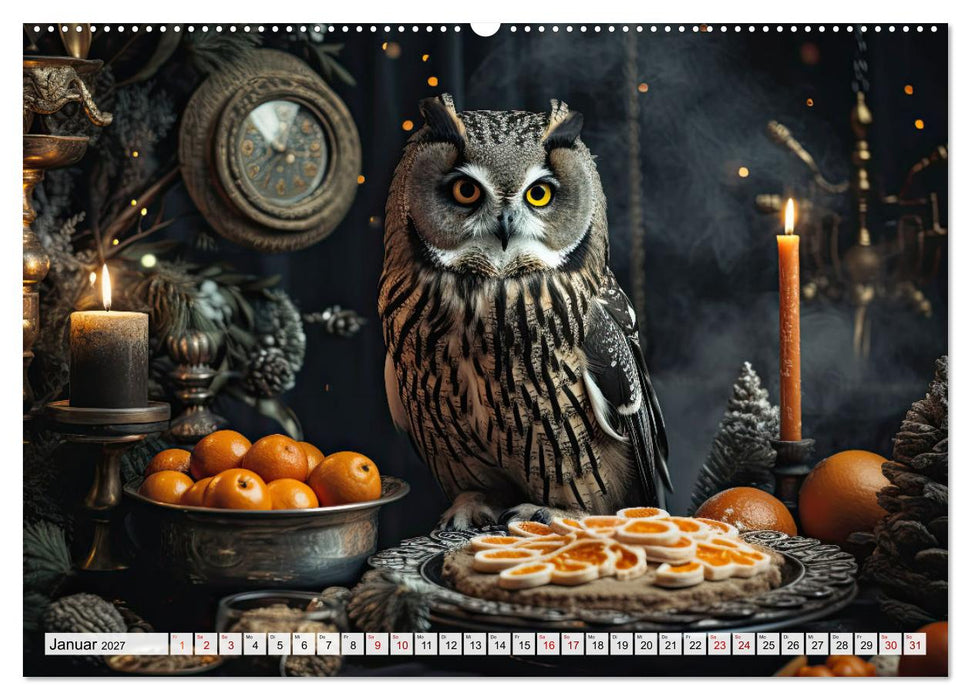 Stillleben mit Eule (CALVENDO Wandkalender 2027)