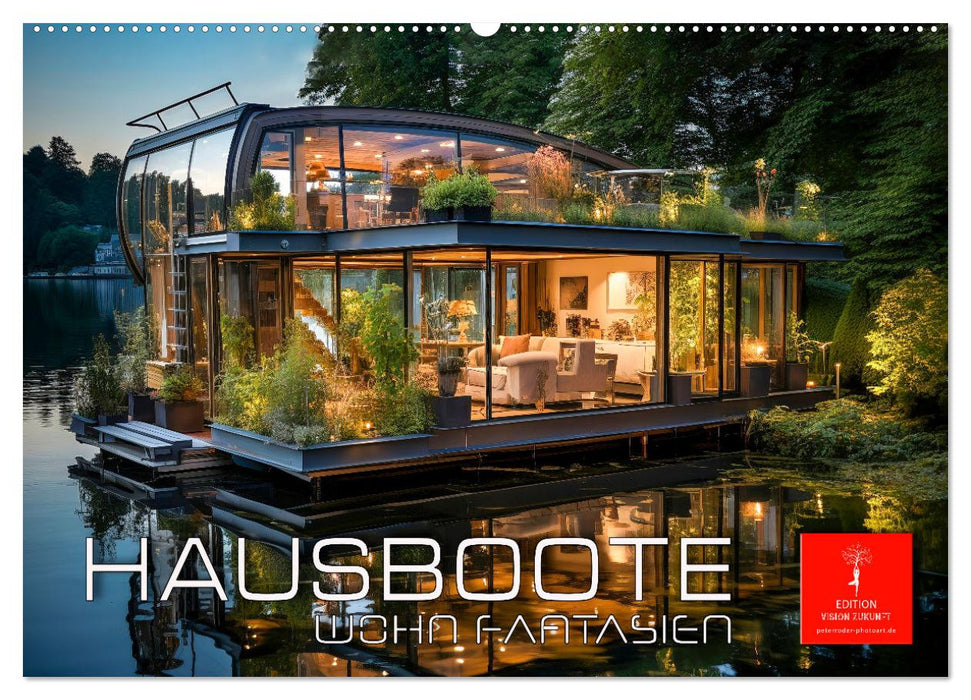 Hausboote Wohn Fantasien (CALVENDO Wandkalender 2027)