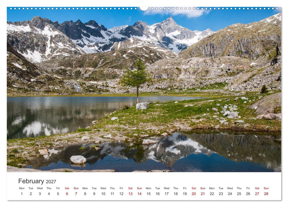 Alpine lakes on the Dolomites (CALVENDO Monthly Calendar 2027)